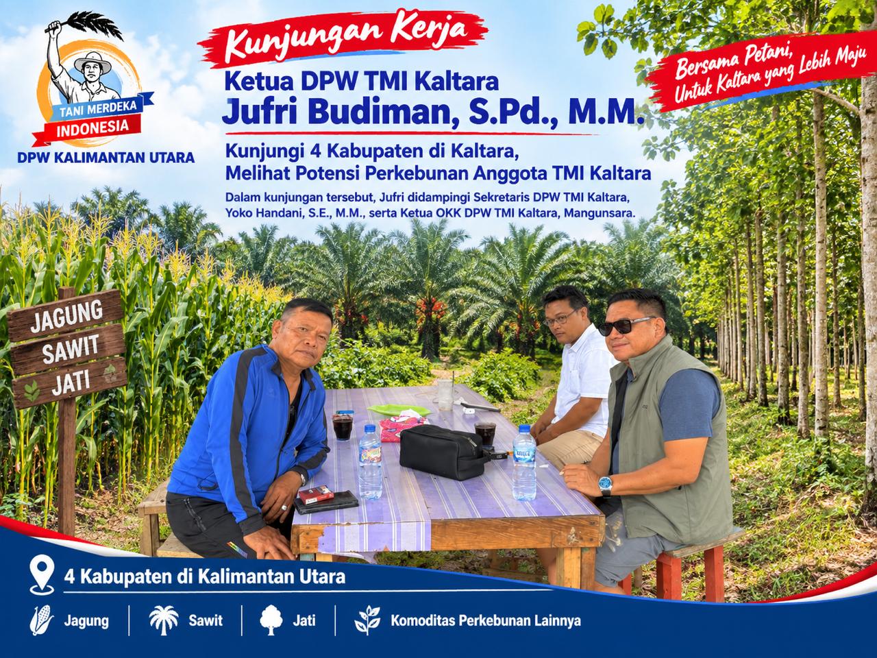 Turun ke Lahan di Empat Kabupaten, TMI Kaltara Komitmen Kawal Produktivitas Petani